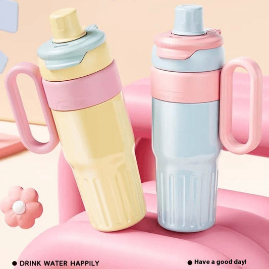 780ml Gradient Double Drink Thermal Cup Stainless Steel With Lid Coffee Cup