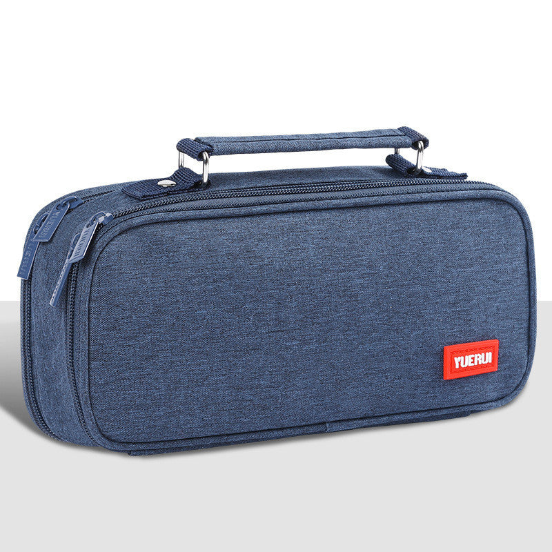 Large Capacity Pencil Case Storage Box Stationery Bag Oxford Cloth Multi-layer Pencil Case