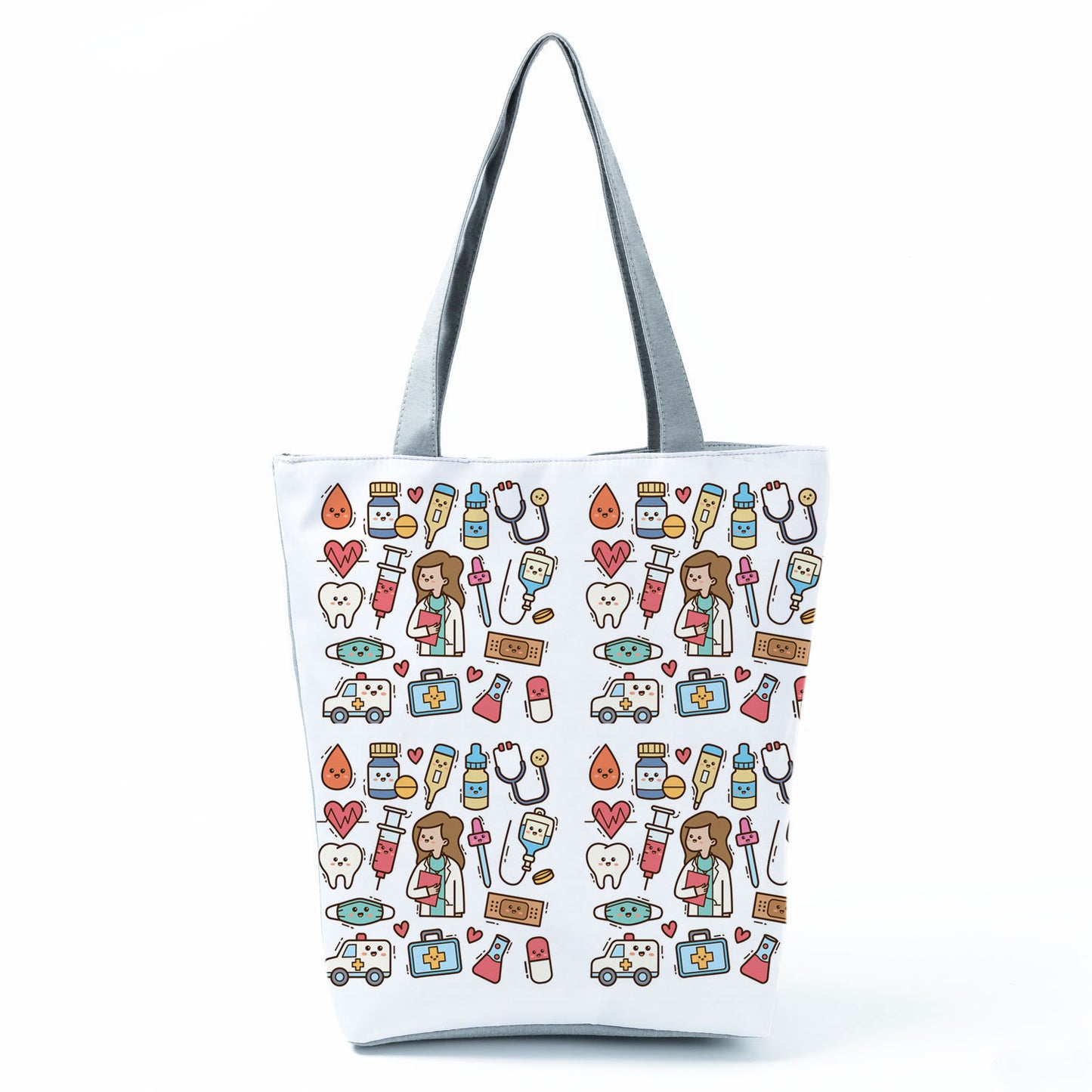 Medical Print Ladies Shoulder Bag Large Capacity