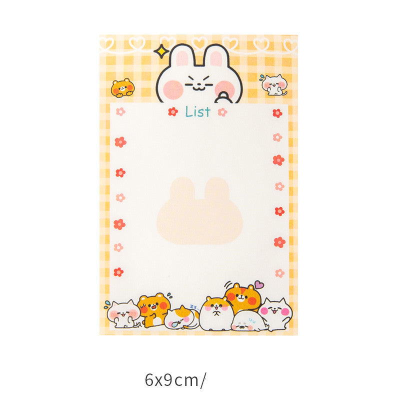 Memo Paper Small Notebook Sticky Notes Creative Cute Cartoon Stationery