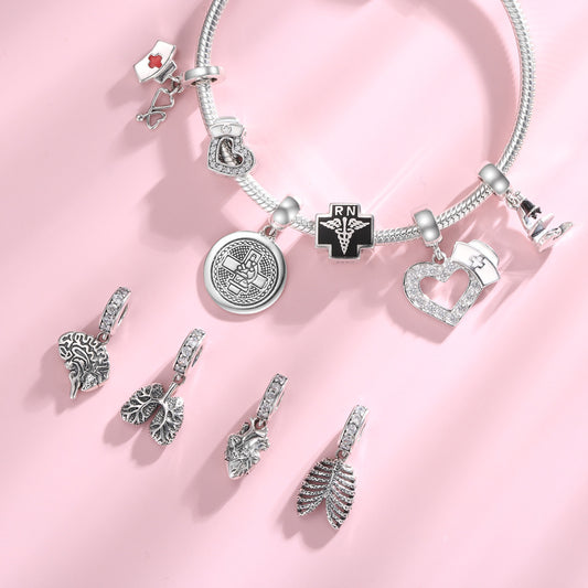 Sterling Silver Anatomy Charm Beads