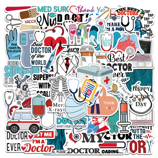 Cartoon Healthcare Graffiti Stickers