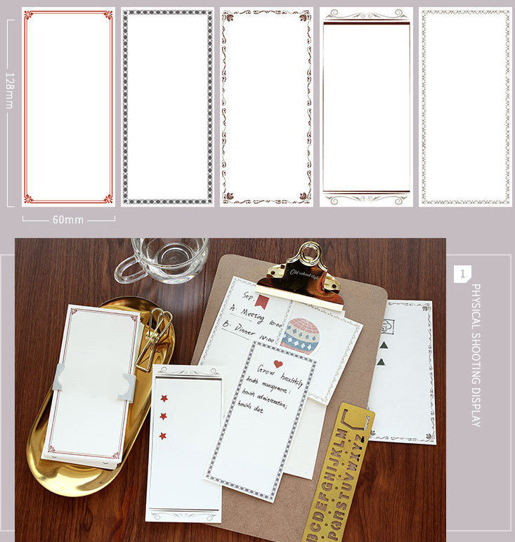 Classic Vintage Border Notes