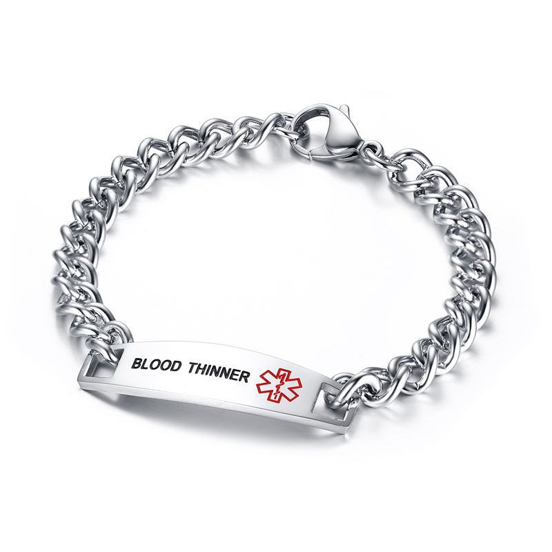 Stainless steel medical logo bracelet