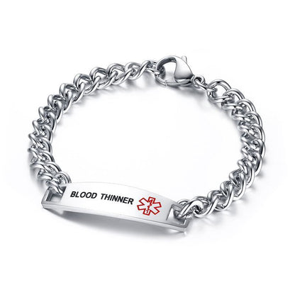 Stainless steel medical logo bracelet