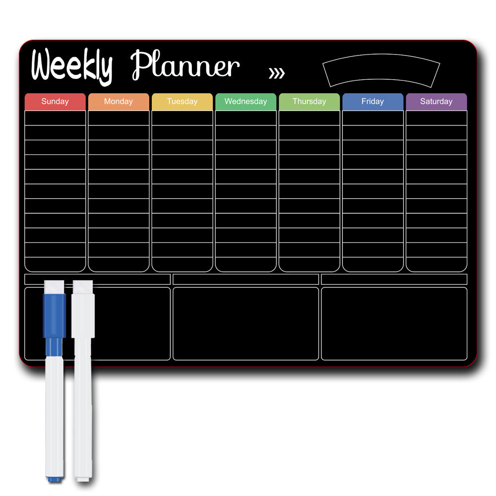 Calendar Magnetic White-board Wall Sticker, Learning Schedule Magnets Message Board