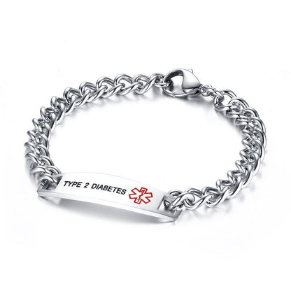 Stainless steel medical logo bracelet