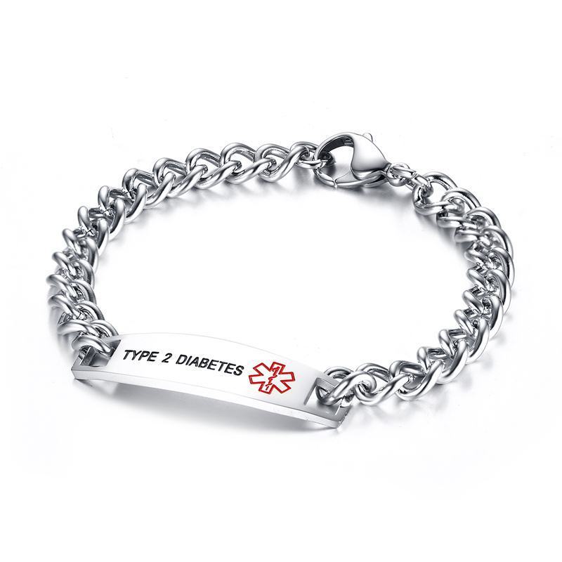 Stainless steel medical logo bracelet