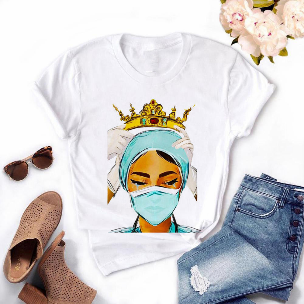 The Most Beautiful Nurse Head Printed Short Sleeve Shirt