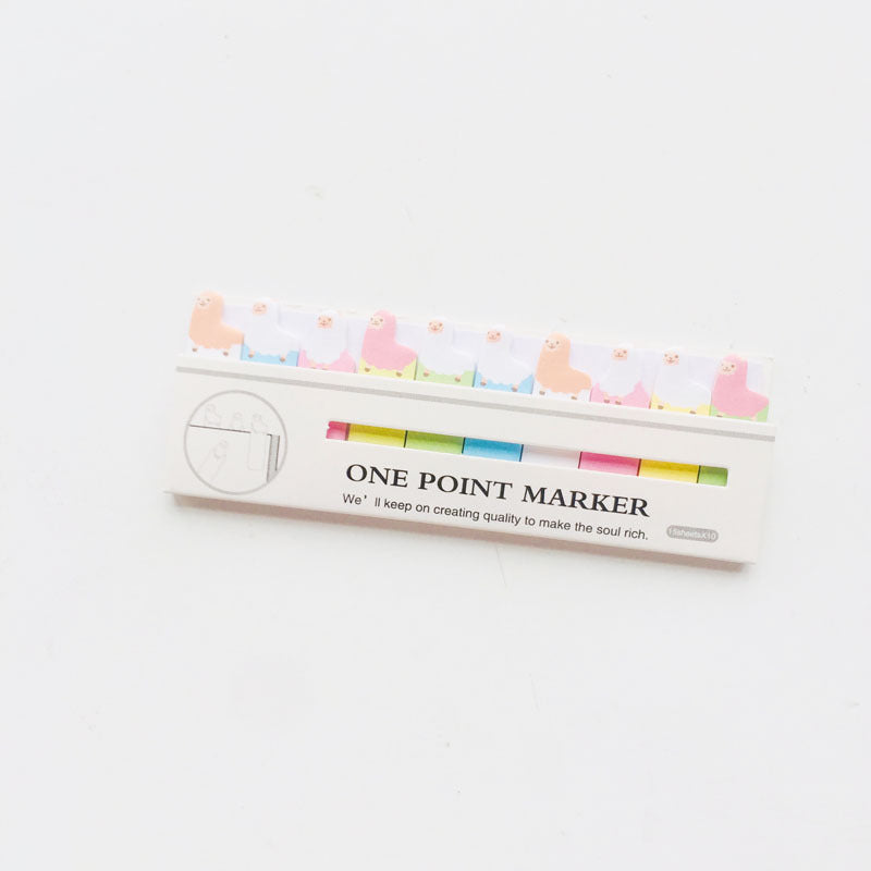 Mini Cartoon Animals Sitting In Rows Times Stickers