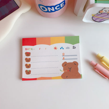 Kawaii Bear Memo Pads Note Paper Daily To Do It Check