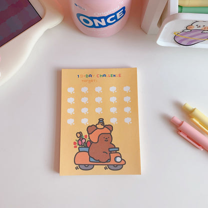 Kawaii Bear Memo Pads Note Paper Daily To Do It Check