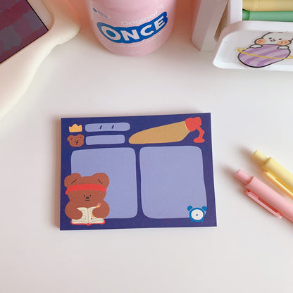 Kawaii Bear Memo Pads Note Paper Daily To Do It Check
