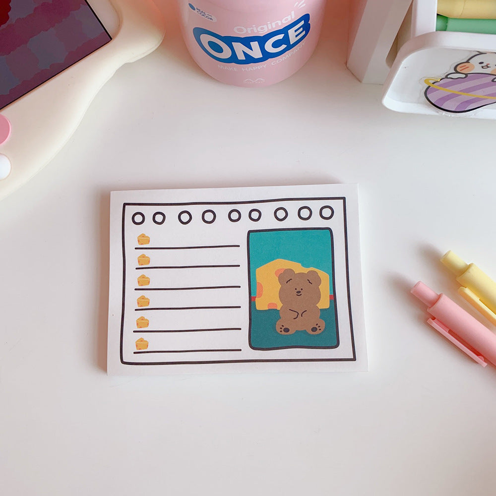 Kawaii Bear Memo Pads Note Paper Daily To Do It Check