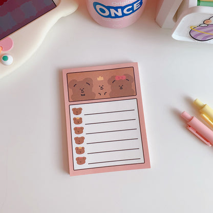 Kawaii Bear Memo Pads Note Paper Daily To Do It Check