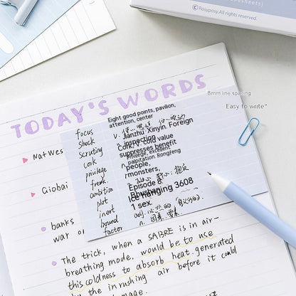 Flashcard Memo Notes Pad