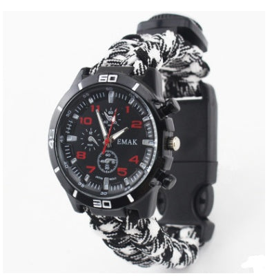 EMAK Adventure Buddy Watch – Survival Wristband with Compass & Paracord