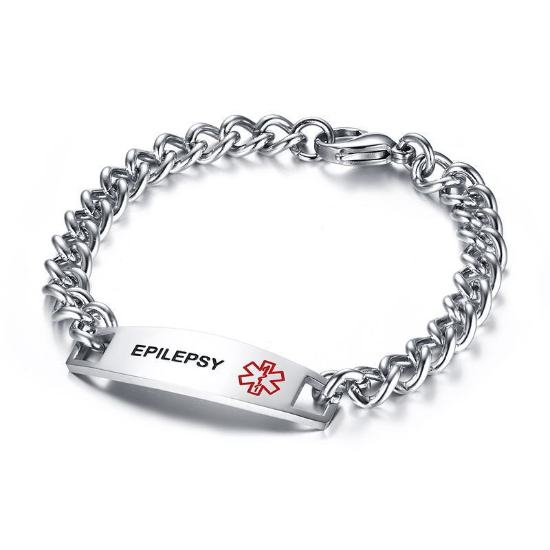 Stainless steel medical logo bracelet