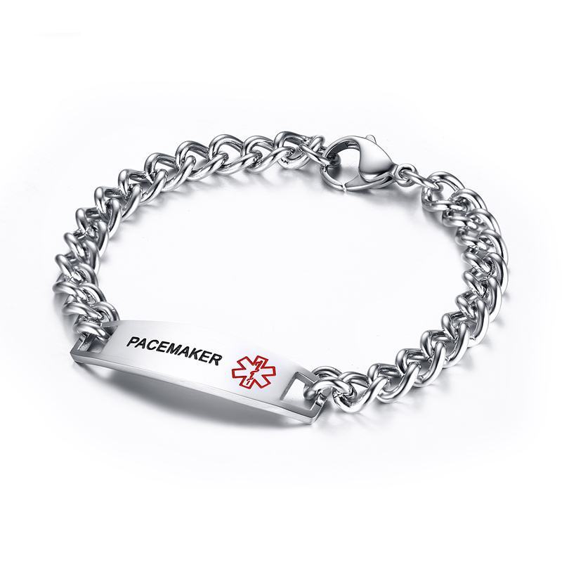 Stainless steel medical logo bracelet