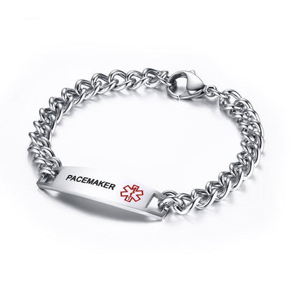 Stainless steel medical logo bracelet