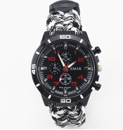 EMAK Adventure Buddy Watch – Survival Wristband with Compass & Paracord