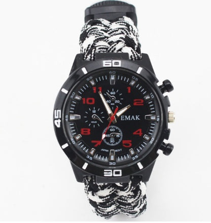 EMAK Adventure Buddy Watch – Survival Wristband with Compass & Paracord