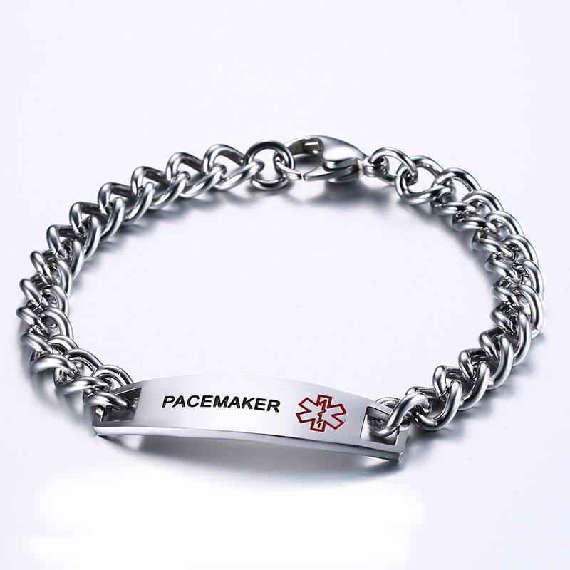 Stainless steel medical logo bracelet