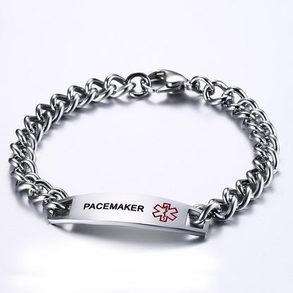 Stainless steel medical logo bracelet