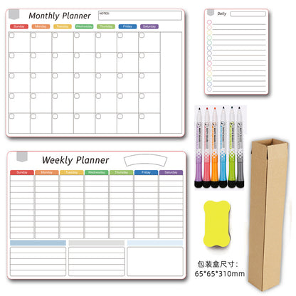 Calendar Magnetic White-board Wall Sticker, Learning Schedule Magnets Message Board