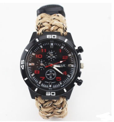 EMAK Adventure Buddy Watch – Survival Wristband with Compass & Paracord