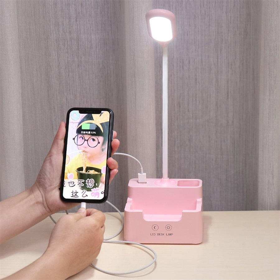 Student Pen Holder Table Lamp USB Charging Lamp