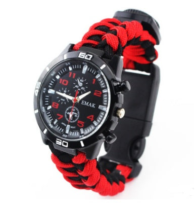 EMAK Adventure Buddy Watch – Survival Wristband with Compass & Paracord