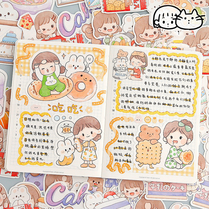 Cute Girl Sticky Note Paper Sticker Plan Note Book