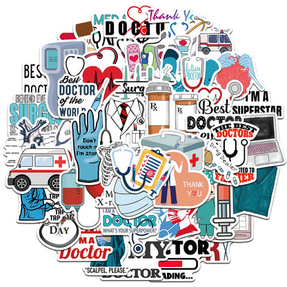 Cartoon Healthcare Graffiti Stickers