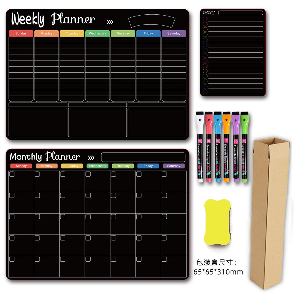 Calendar Magnetic White-board Wall Sticker, Learning Schedule Magnets Message Board