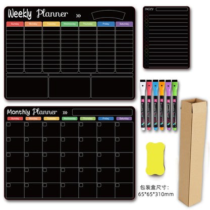 Calendar Magnetic White-board Wall Sticker, Learning Schedule Magnets Message Board