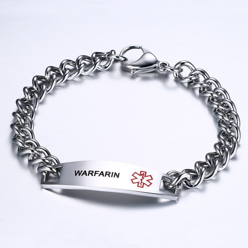 Stainless steel medical logo bracelet
