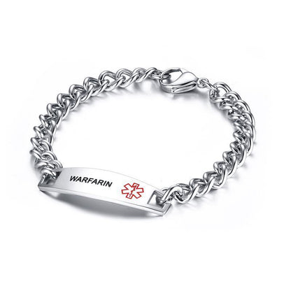 Stainless steel medical logo bracelet