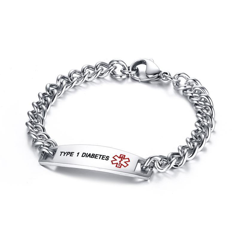 Stainless steel medical logo bracelet