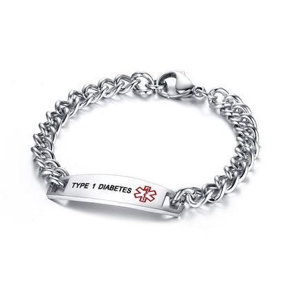 Stainless steel medical logo bracelet