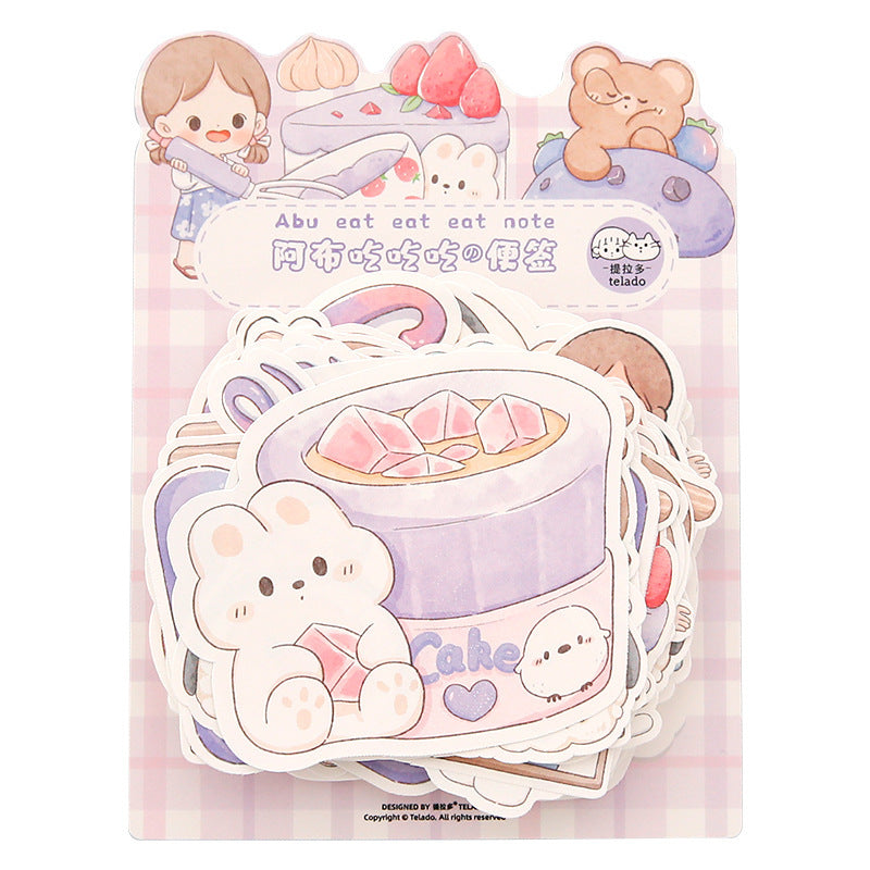 Cute Girl Sticky Note Paper Sticker Plan Note Book