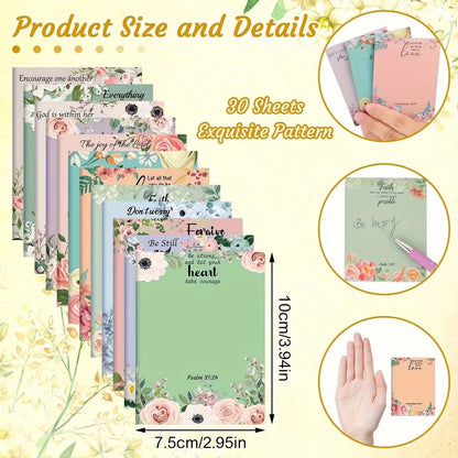 Notebook Note Paper Flower Note Tearable Notes Left Memo Material Collage Base Sticker