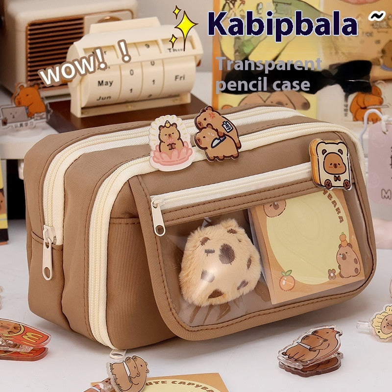 Ins Junior High School Student Storage Pencil Box Large Capacity Pencil Case