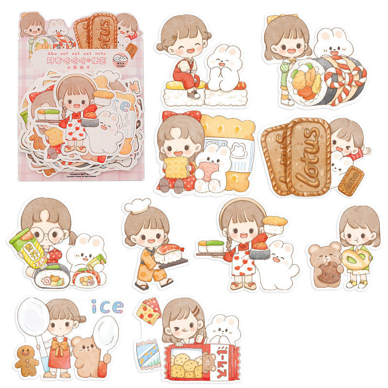 Cute Girl Sticky Note Paper Sticker Plan Note Book