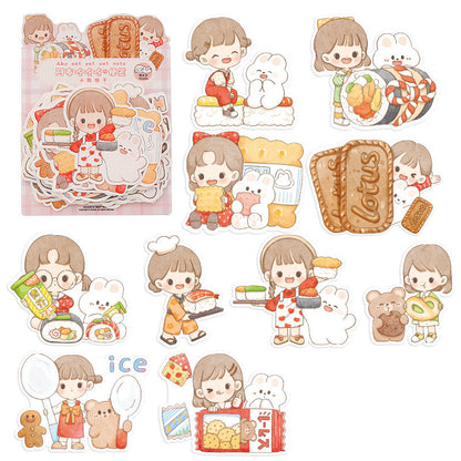 Cute Girl Sticky Note Paper Sticker Plan Note Book