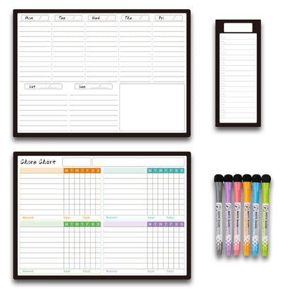 Calendar Magnetic White-board Wall Sticker, Learning Schedule Magnets Message Board