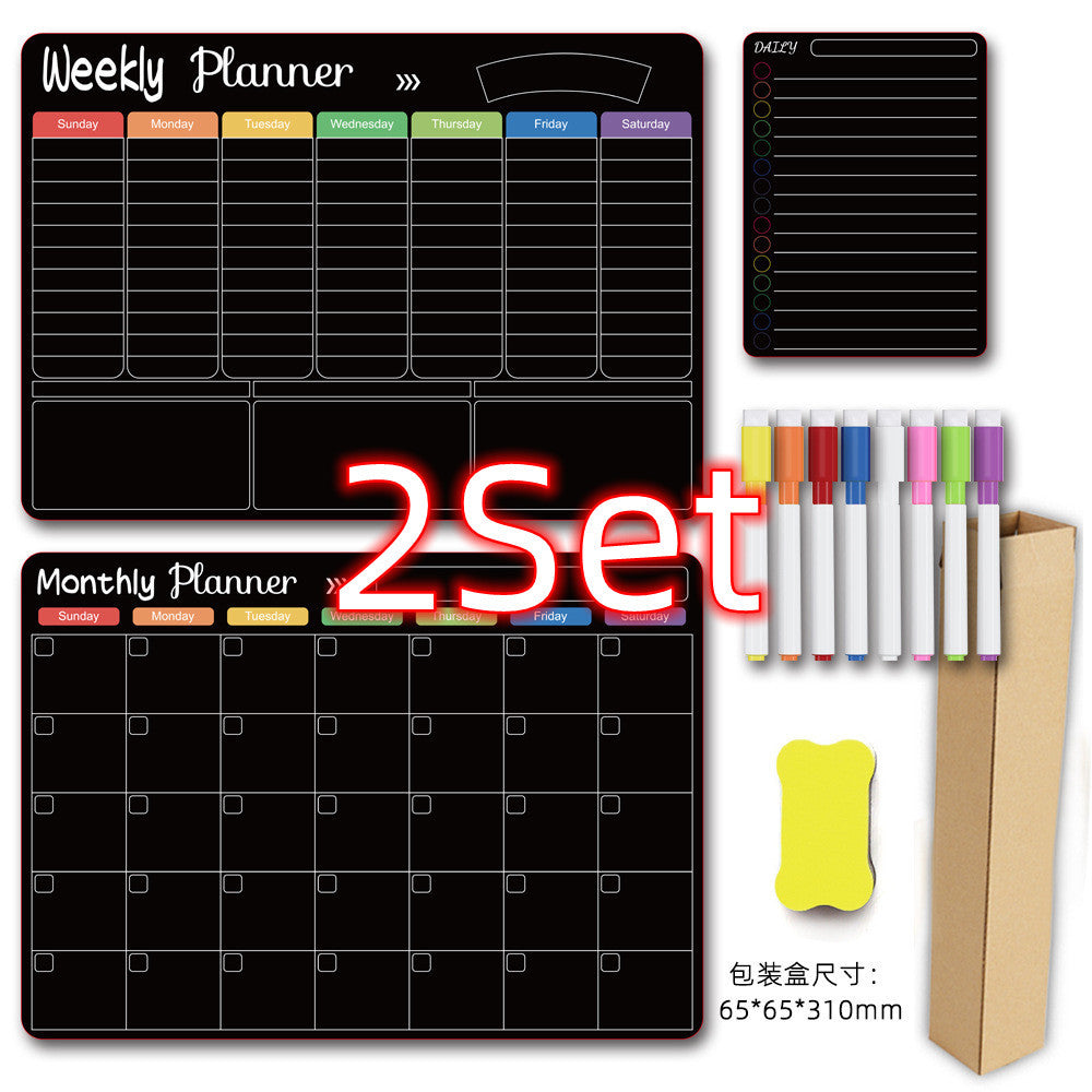Calendar Magnetic White-board Wall Sticker, Learning Schedule Magnets Message Board