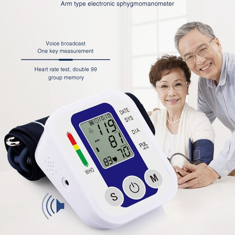 Household Multi-voice Upper Arm Precise Measurement Blood Pressure Meter