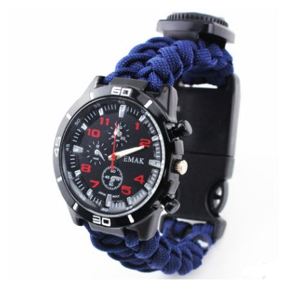 EMAK Adventure Buddy Watch – Survival Wristband with Compass & Paracord