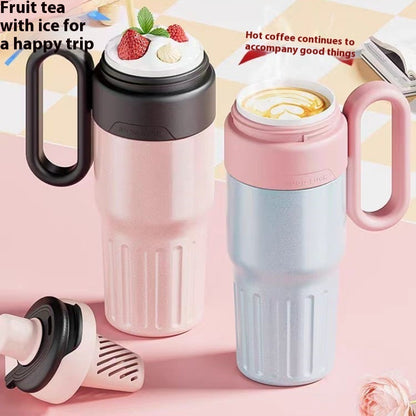 780ml Gradient Double Drink Thermal Cup Stainless Steel With Lid Coffee Cup
